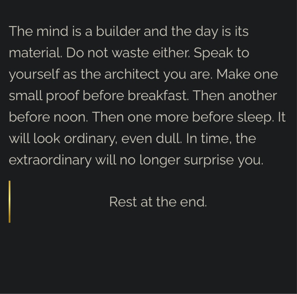 The Architecture of Becoming: A Blueprint for Vision, Discipline, and Transformation